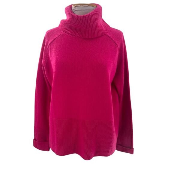 Athleta Aspen wool cashmere pink turtleneck sweater sz XS Cyclamen - Picture 3 of 9